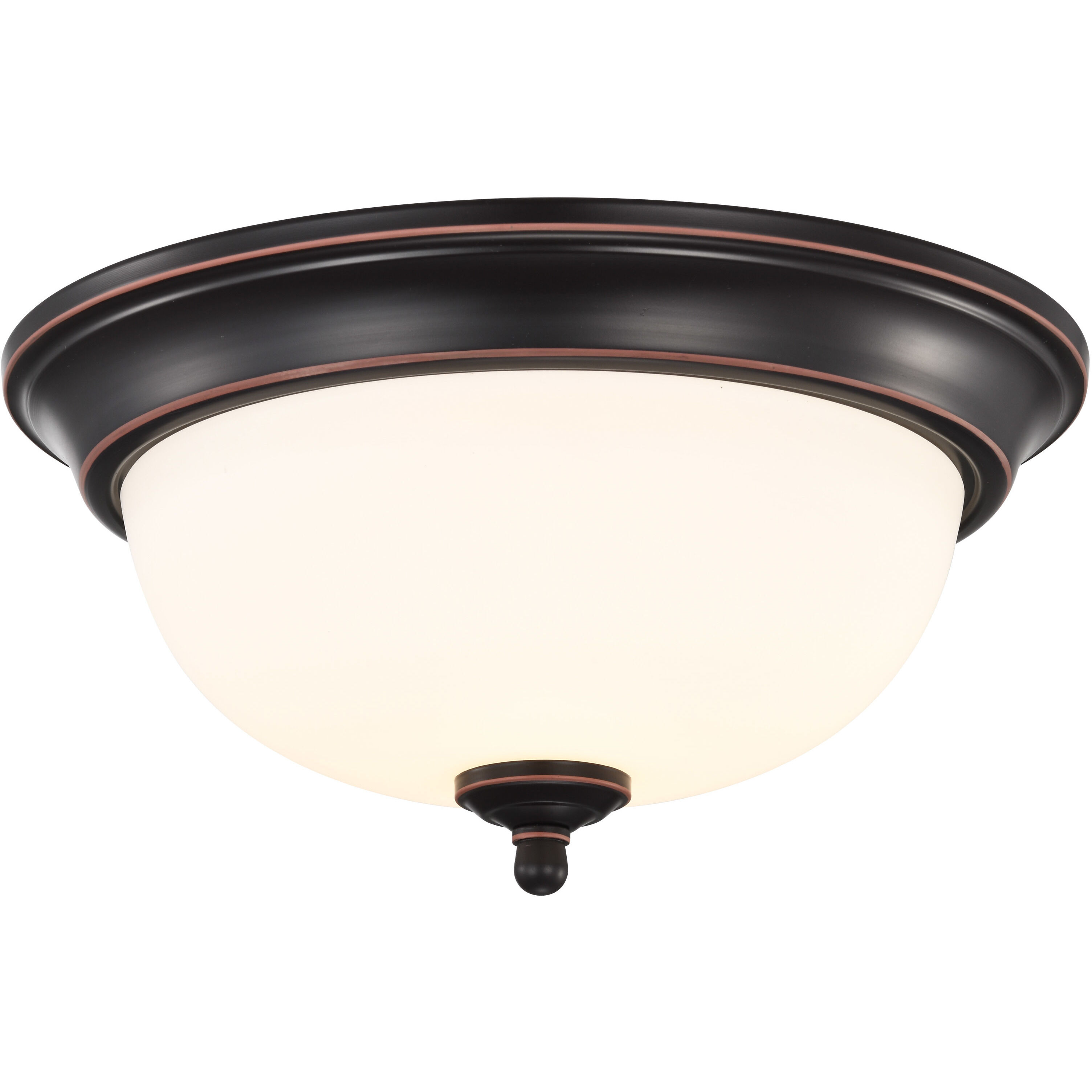 Brentwood LED 13 inch Mahogany Bronze LED Flush Mount Ceiling Light