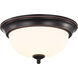 Brentwood LED 13 inch Mahogany Bronze LED Flush Mount Ceiling Light
