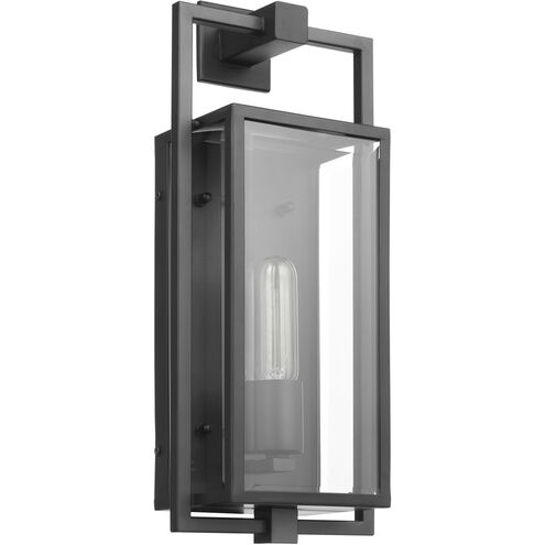 Exhibit 1 Light 17 inch Matte Black Outdoor Wall Sconce