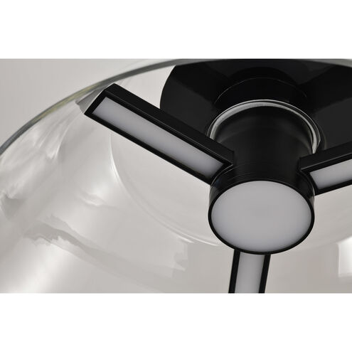 Edmond LED 17 inch Matte Black Semi Flush Mount Ceiling Light