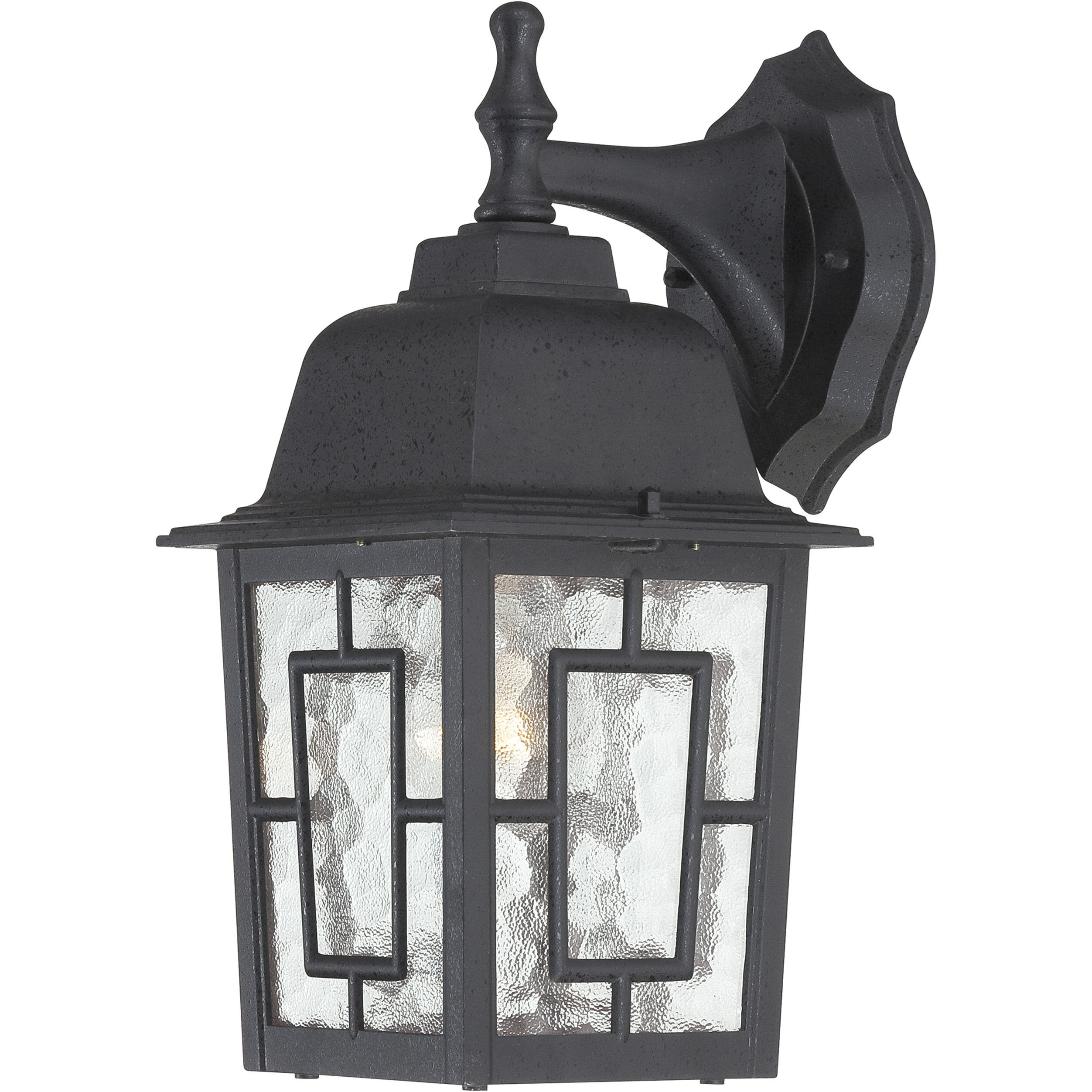 Banyan 1 Light 12 inch Textured Black Outdoor Wall Lantern