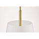Lune 12 inch Vintage Brass Pendant Ceiling Light