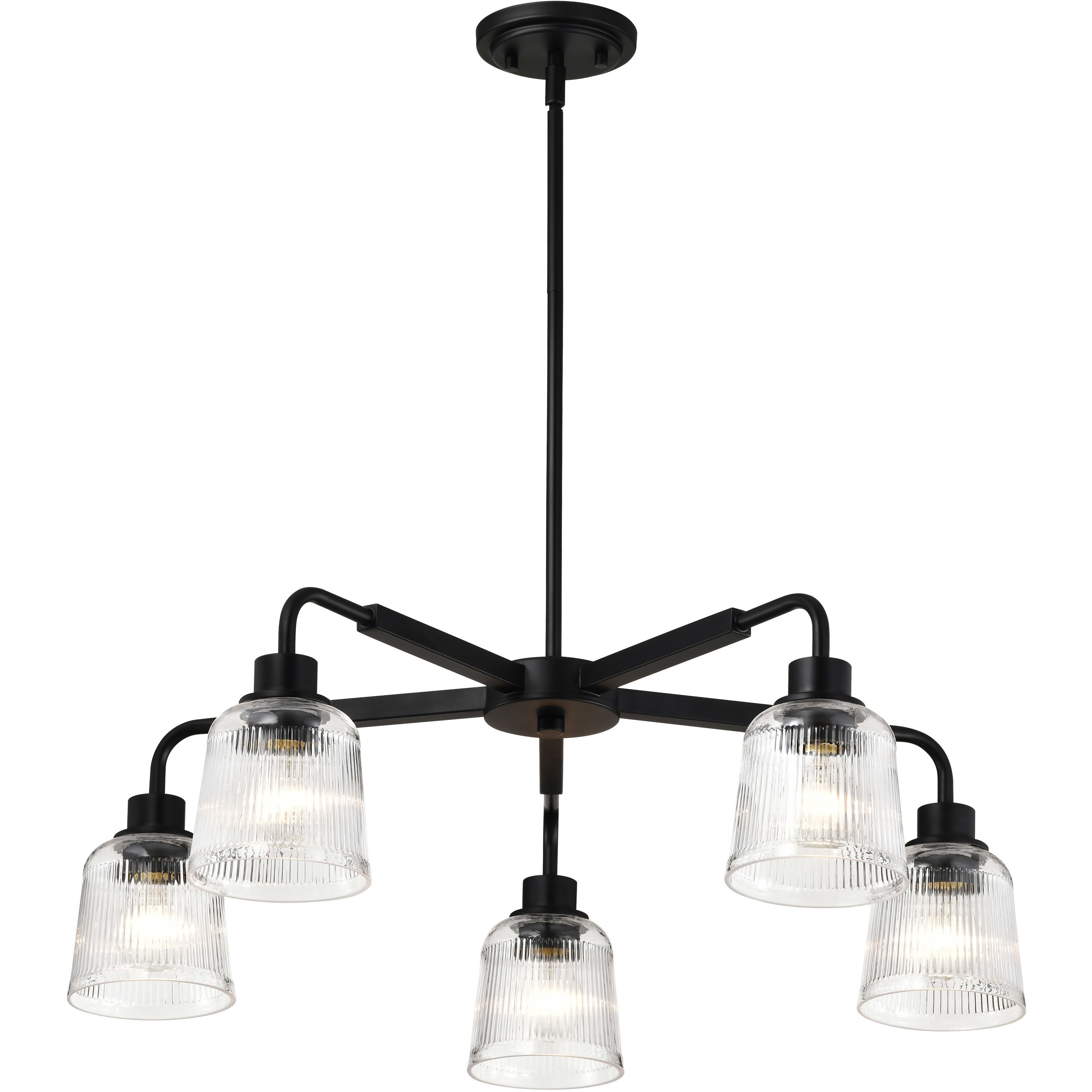 Grayson 30 inch Matte Black Chandelier Ceiling Light