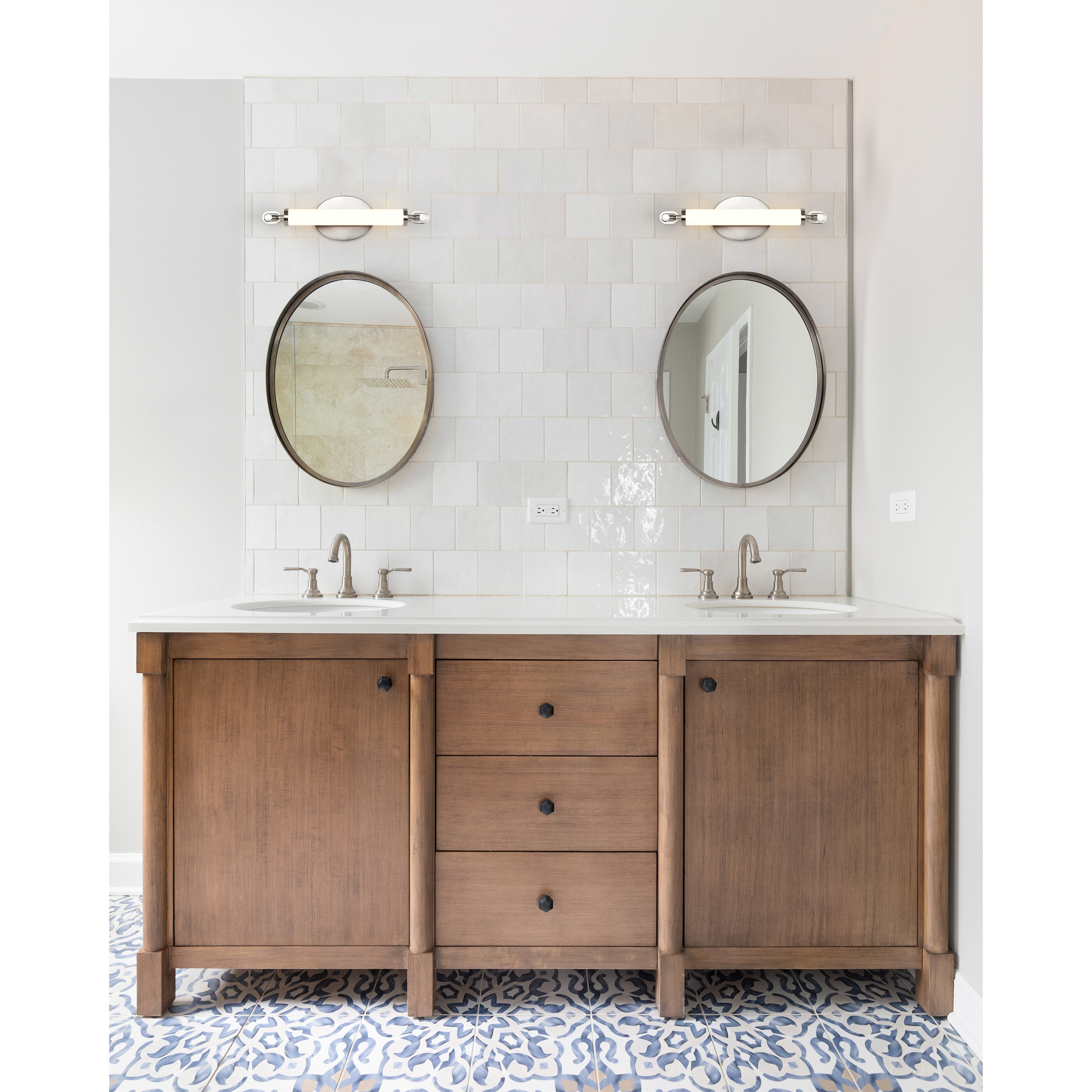 Edgeworth LED 15.75 inch Brushed Nickel Vanity Light Wall Light