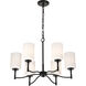 Liam 25 inch Matte Black Chandelier Ceiling Light