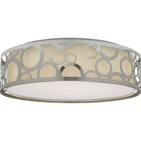 Filigree LED 15 inch Polished Nickel Flush Mount Ceiling Light