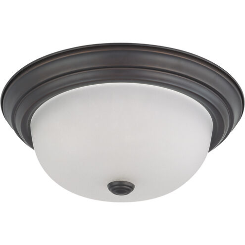 Brentwood 2 Light 13 inch Mahogany Bronze Flush Mount Ceiling Light