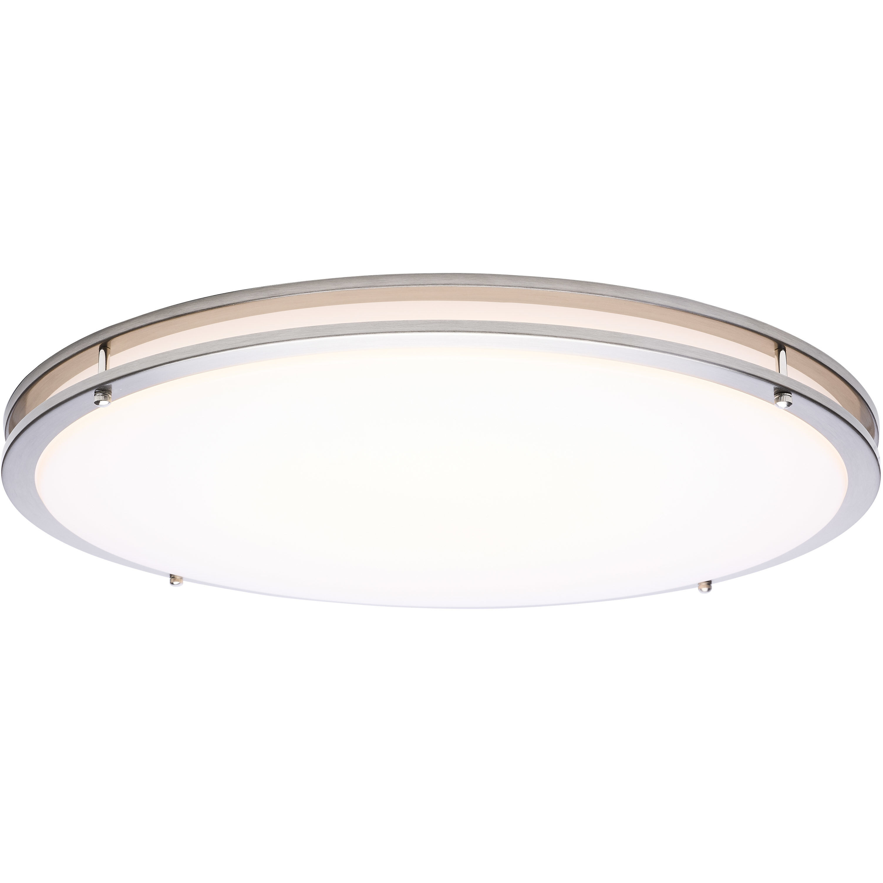 Glamour LED 23.62 inch Brushed Nickel Flush Mount Ceiling Light