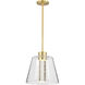 Aura LED 12 inch Brushed Brass Pendant Ceiling Light