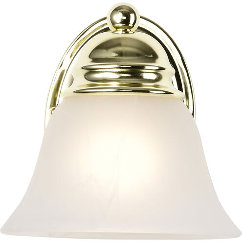 Empire 1 Light 6 inch Polished Brass Vanity Light Wall Light
