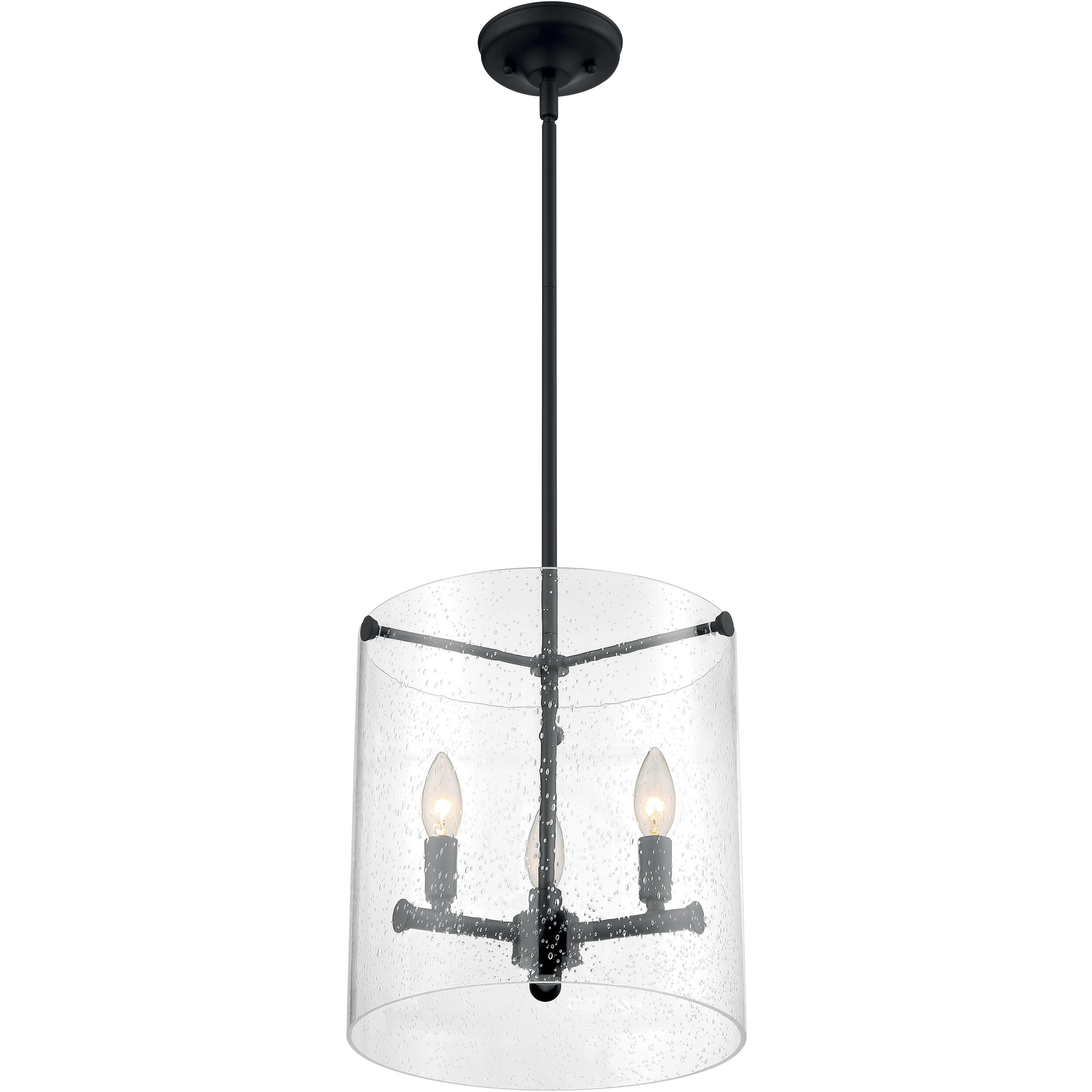 Bransel 3 Light 11.75 inch Matte Black Pendant Ceiling Light