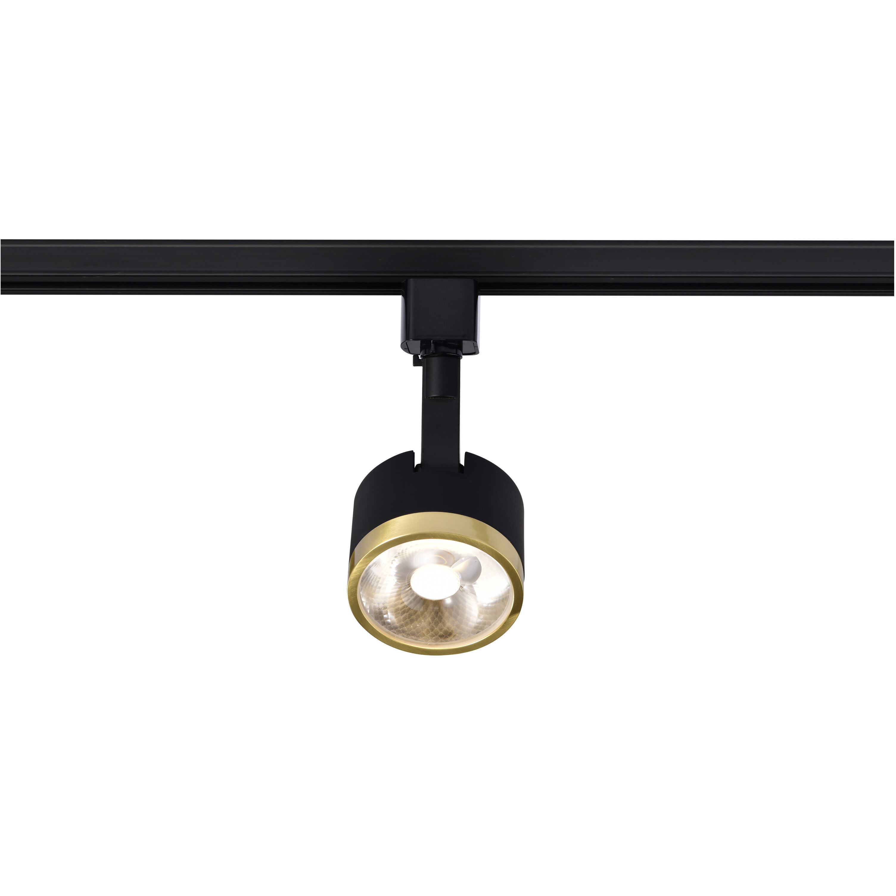 Brentwood 1 Light 120 Matte Black and Brushed Brass Track Lighting Ceiling Light