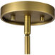 Valentine 40 inch Vintage Brass Chandelier Ceiling Light