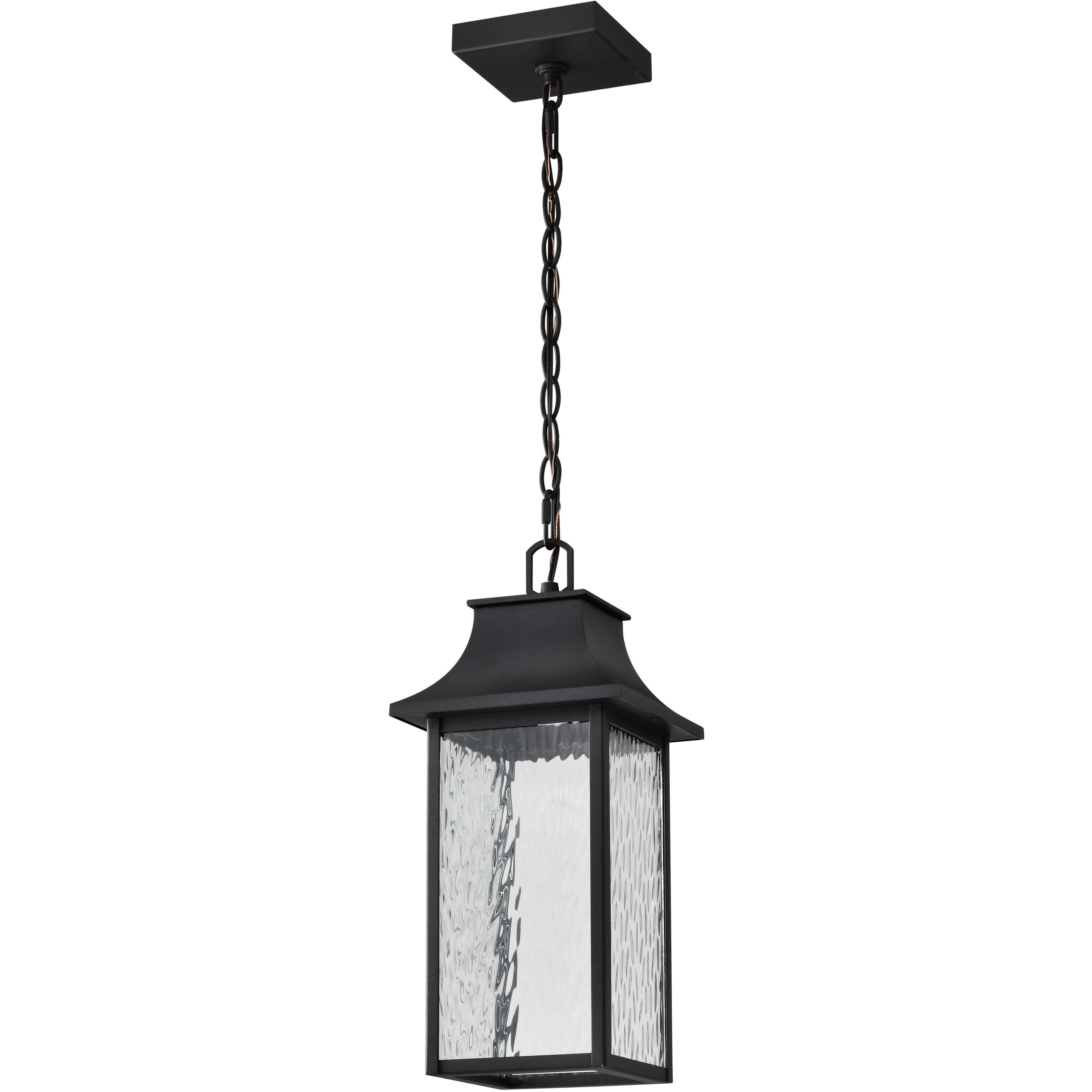 Austen LED Matte Black Outdoor Hanging Fixture