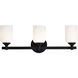 Solara 23 inch Matte Black Vanity Wall Light