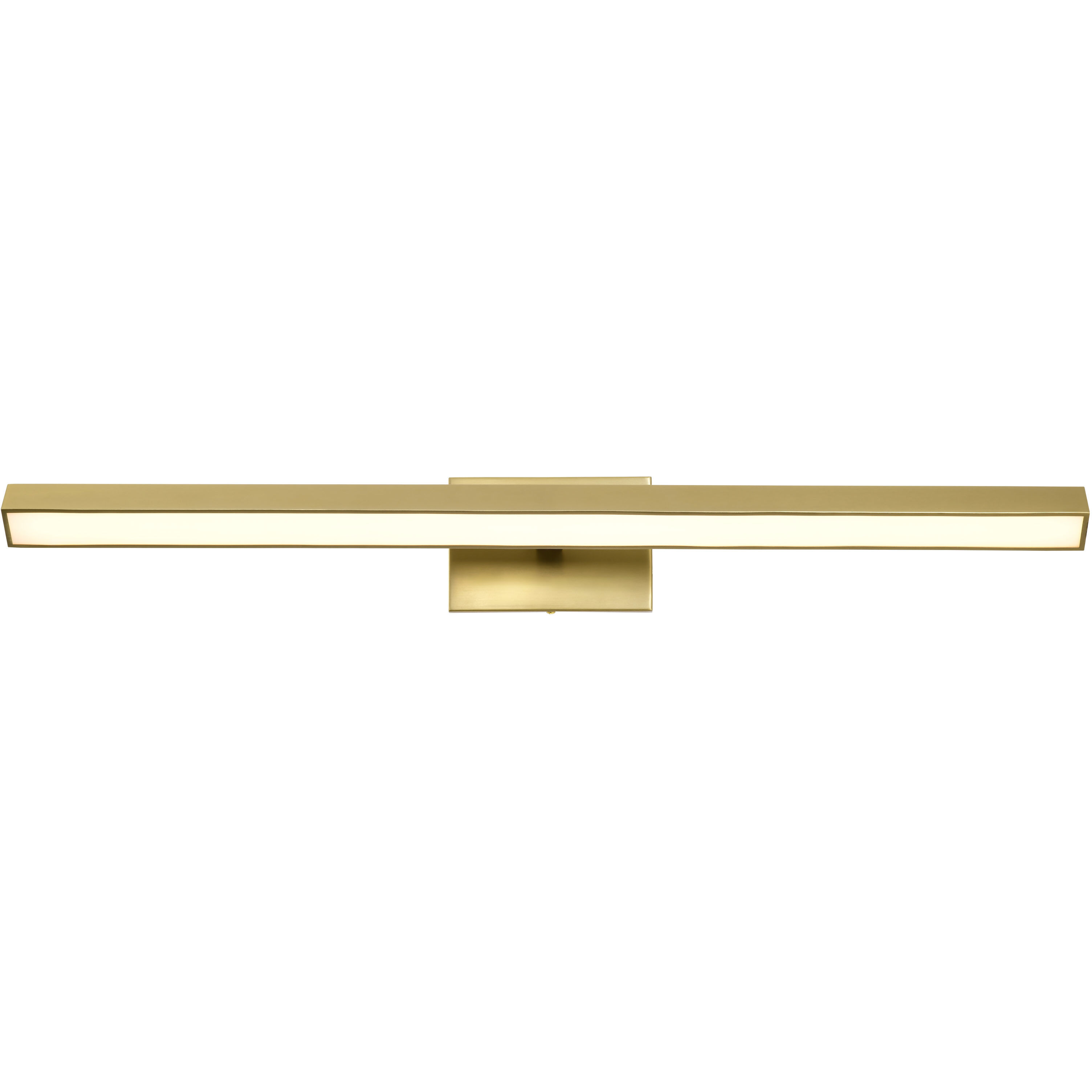 Mila LED 35.8 inch Vintage Brass Vanity Wall Light