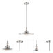 Vintage 1 Light 14 inch Polished Nickel Pendant Ceiling Light