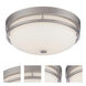Neval 2 Light 13 inch Brushed Nickel Flush Mount Ceiling Light