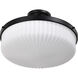 Solara 16.6 inch Matte Black Semi Flush Mount Ceiling Light