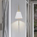 Dover 1 Light 7 inch White/Vintage Brass Bathroom Vanity Lights Wall Light