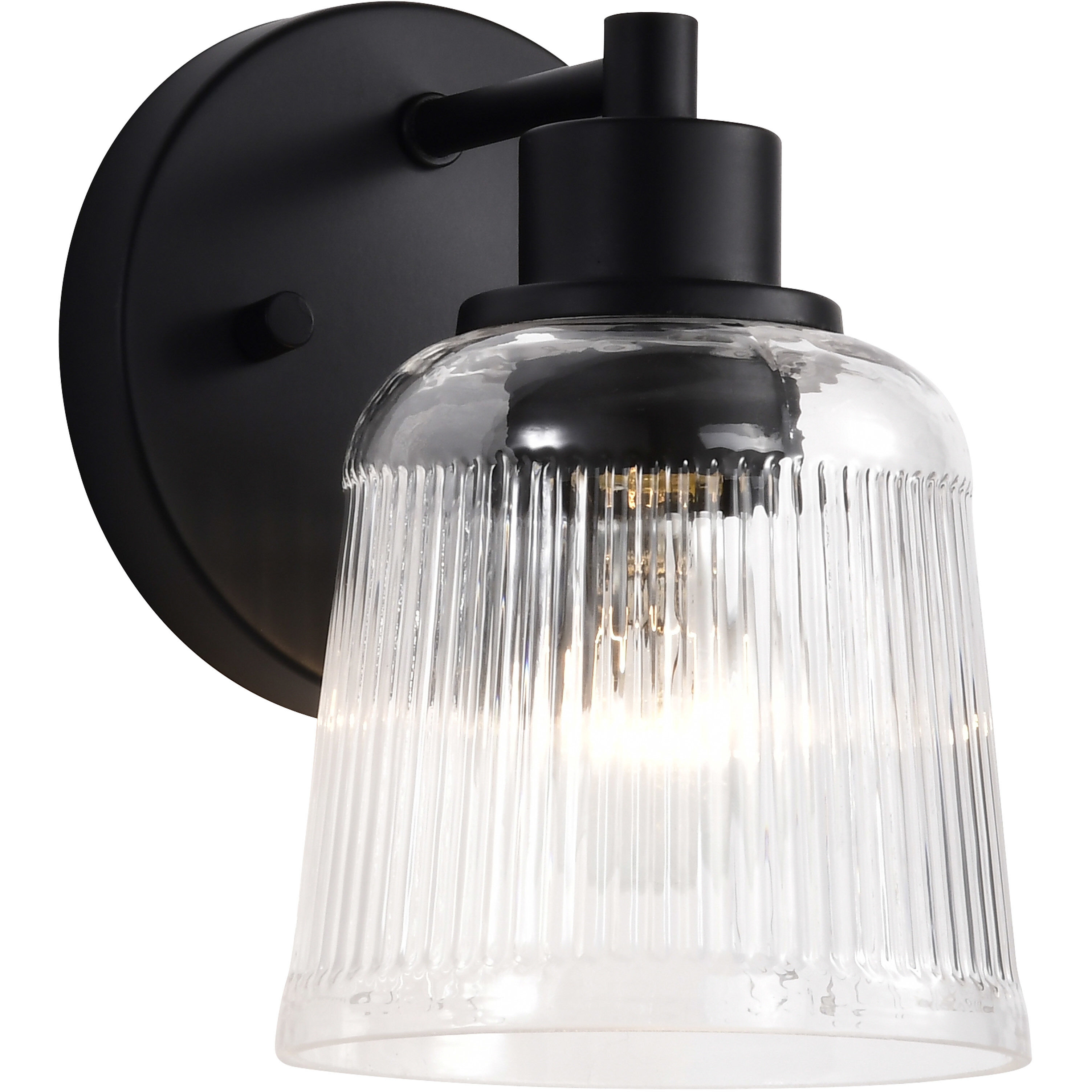 Grayson 5 inch Matte Black Vanity Wall Light