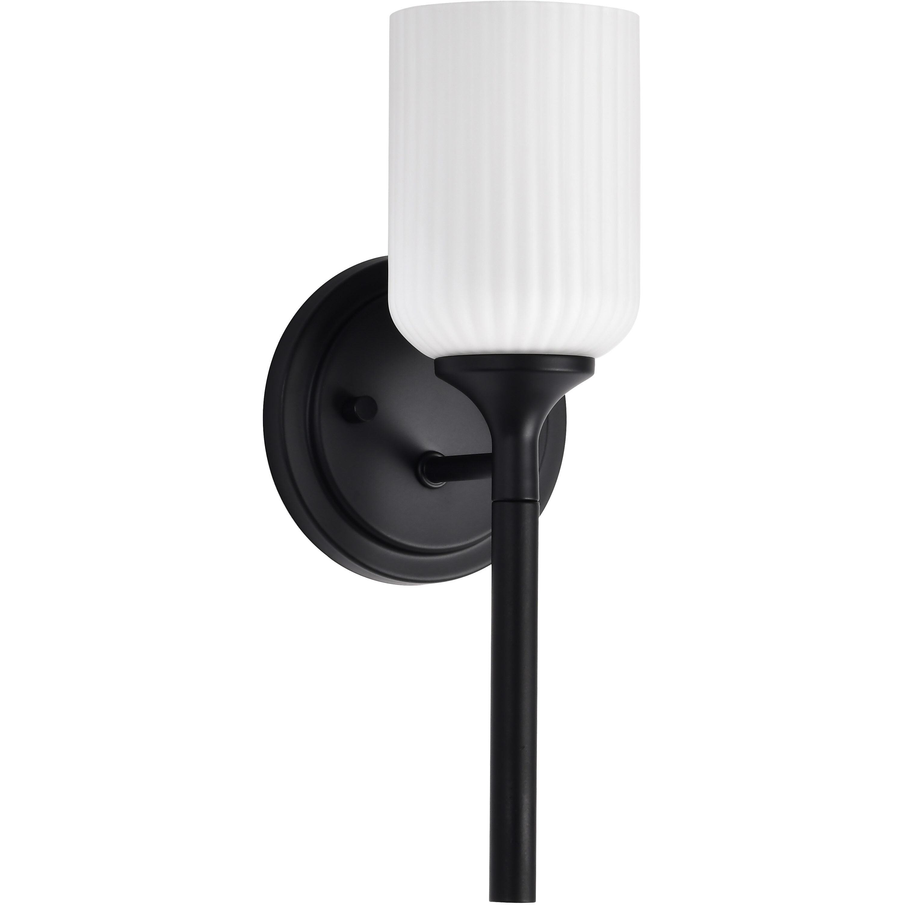Solara 5 inch Matte Black Vanity Wall Light