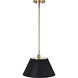 Dover 1 Light 14 inch Black/Vintage Brass Pendant Ceiling Light