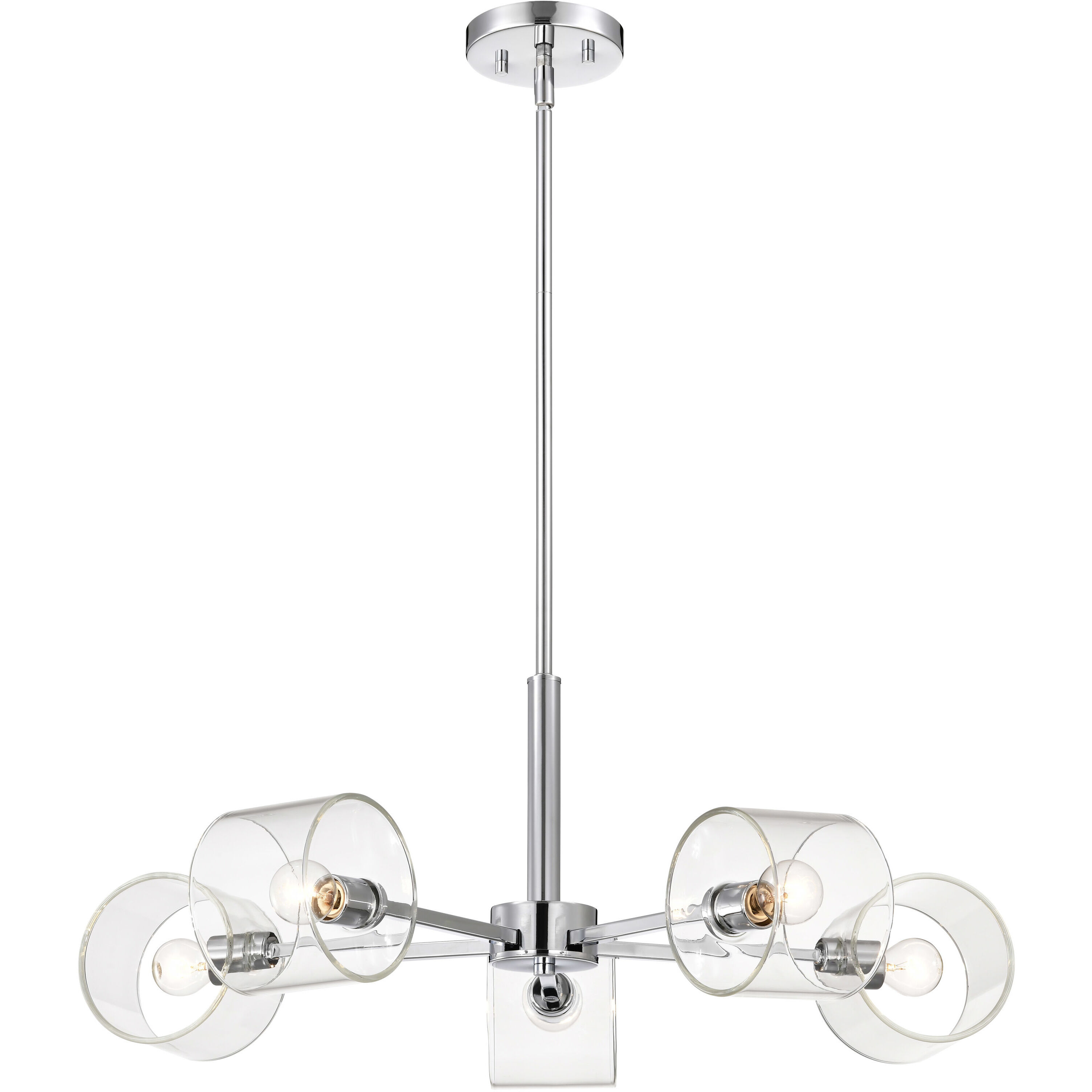 Marlowe 5 Light 28 inch Polished Nickel Chandelier Ceiling Light