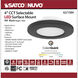ColorQuick LED 5 inch Black Close-to-Ceiling Ceiling Light, Edge Lit