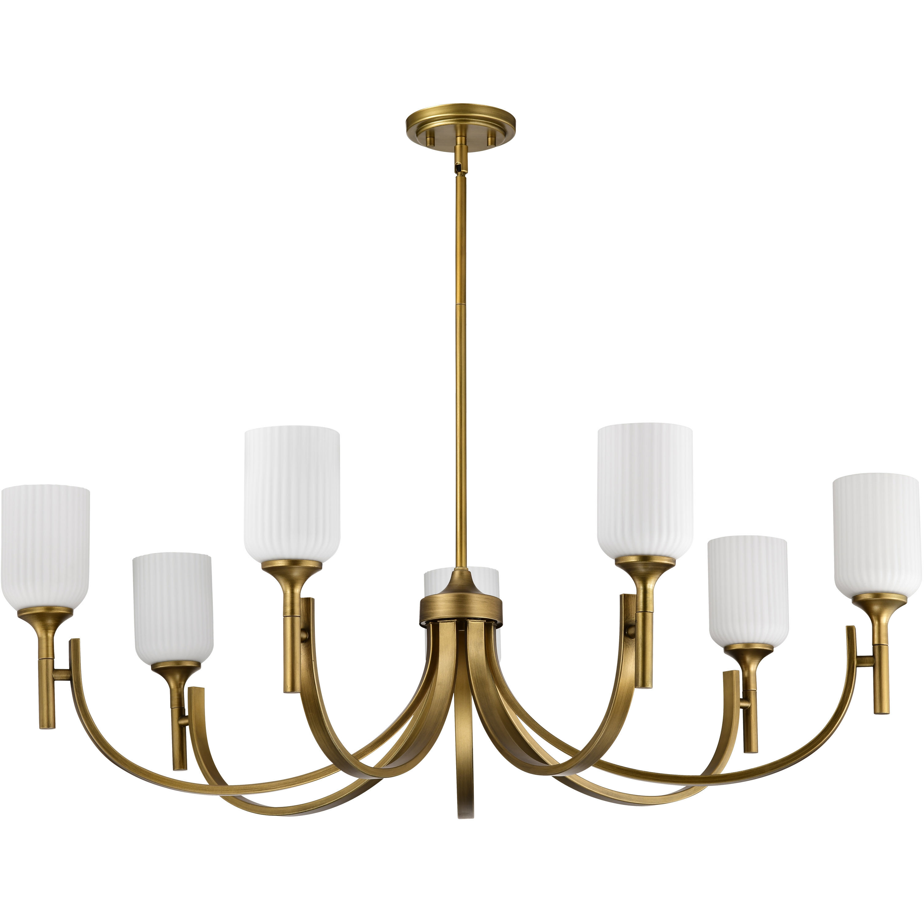 Solara 40 inch Natural Brass Chandelier Ceiling Light