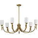 Solara 40 inch Natural Brass Chandelier Ceiling Light