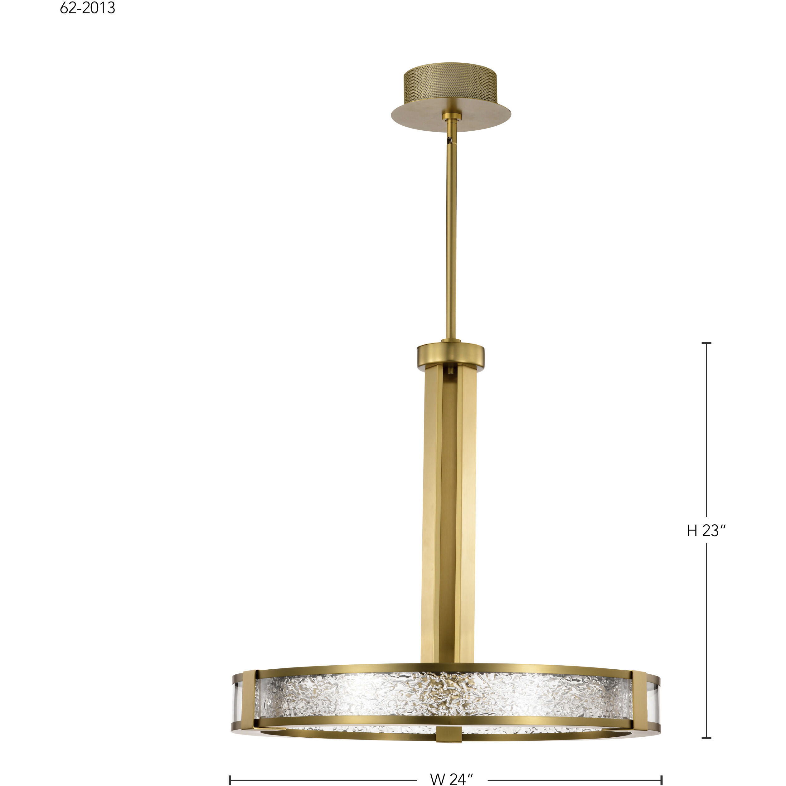 Darrow LED 24 inch Vintage Brass Pendant Ceiling Light