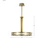 Darrow LED 24 inch Vintage Brass Pendant Ceiling Light