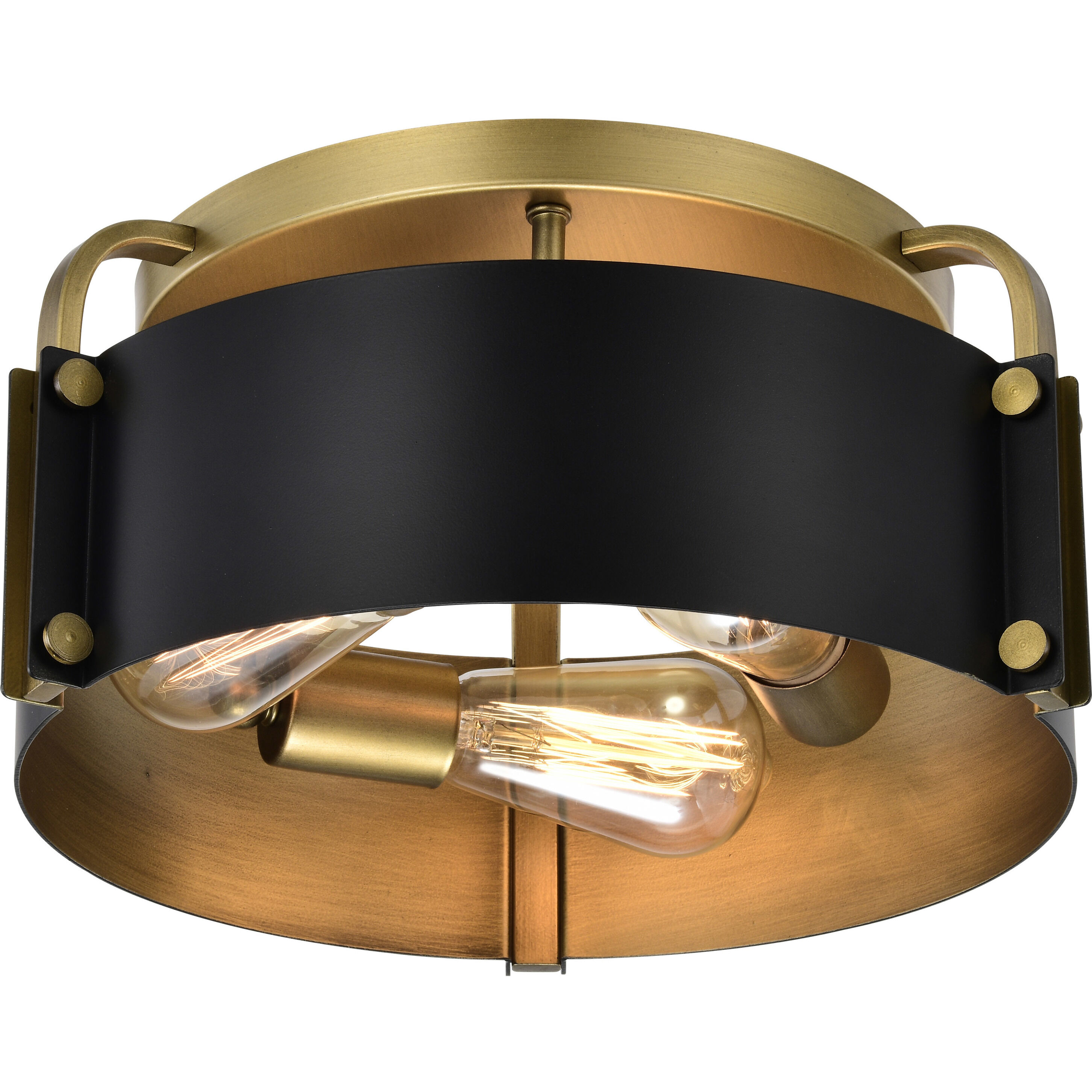 Altos 3 Light 14 inch Matte Black Semi Flush Mount Ceiling Light