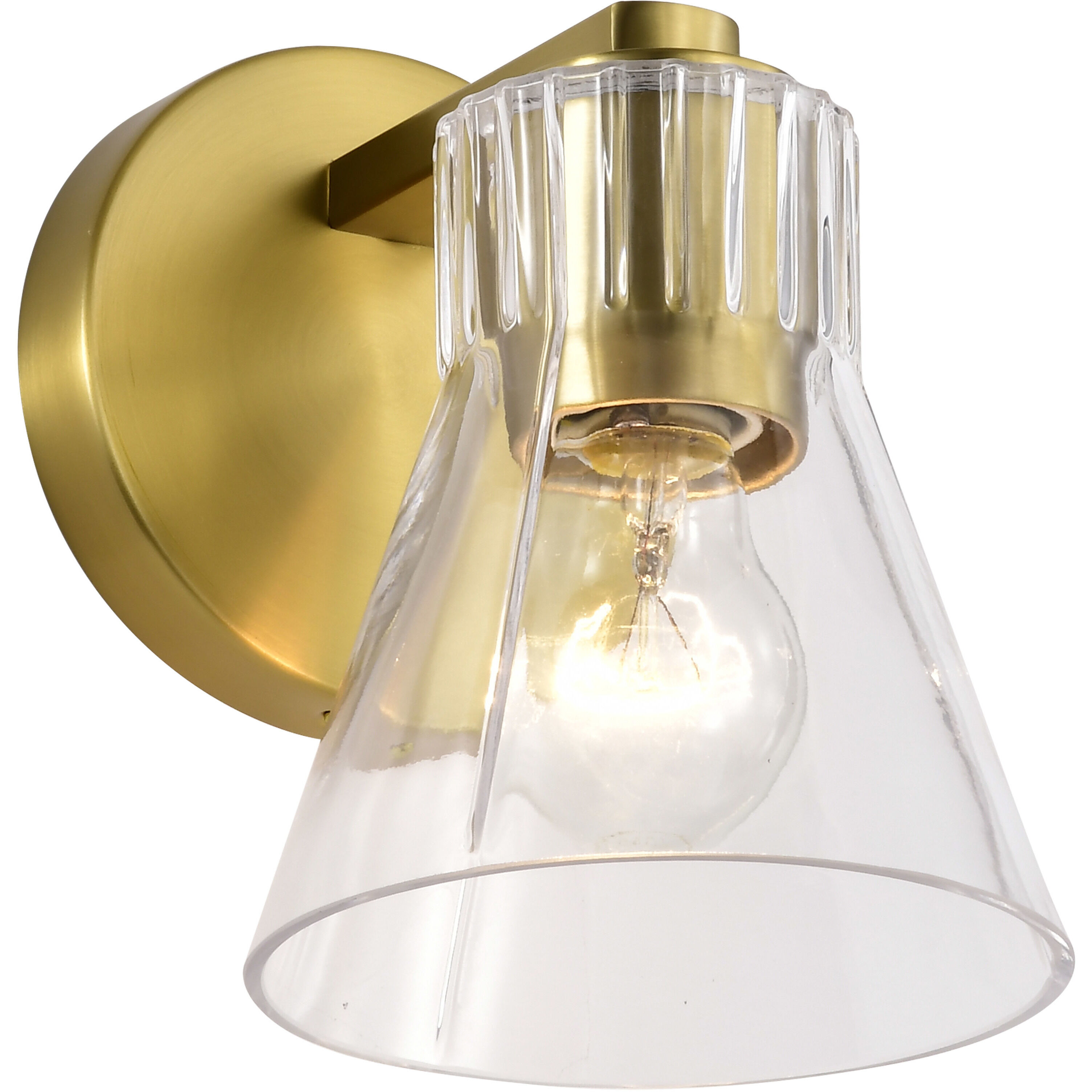 Gianna 5.5 inch Vintage Brass Vanity Wall Light