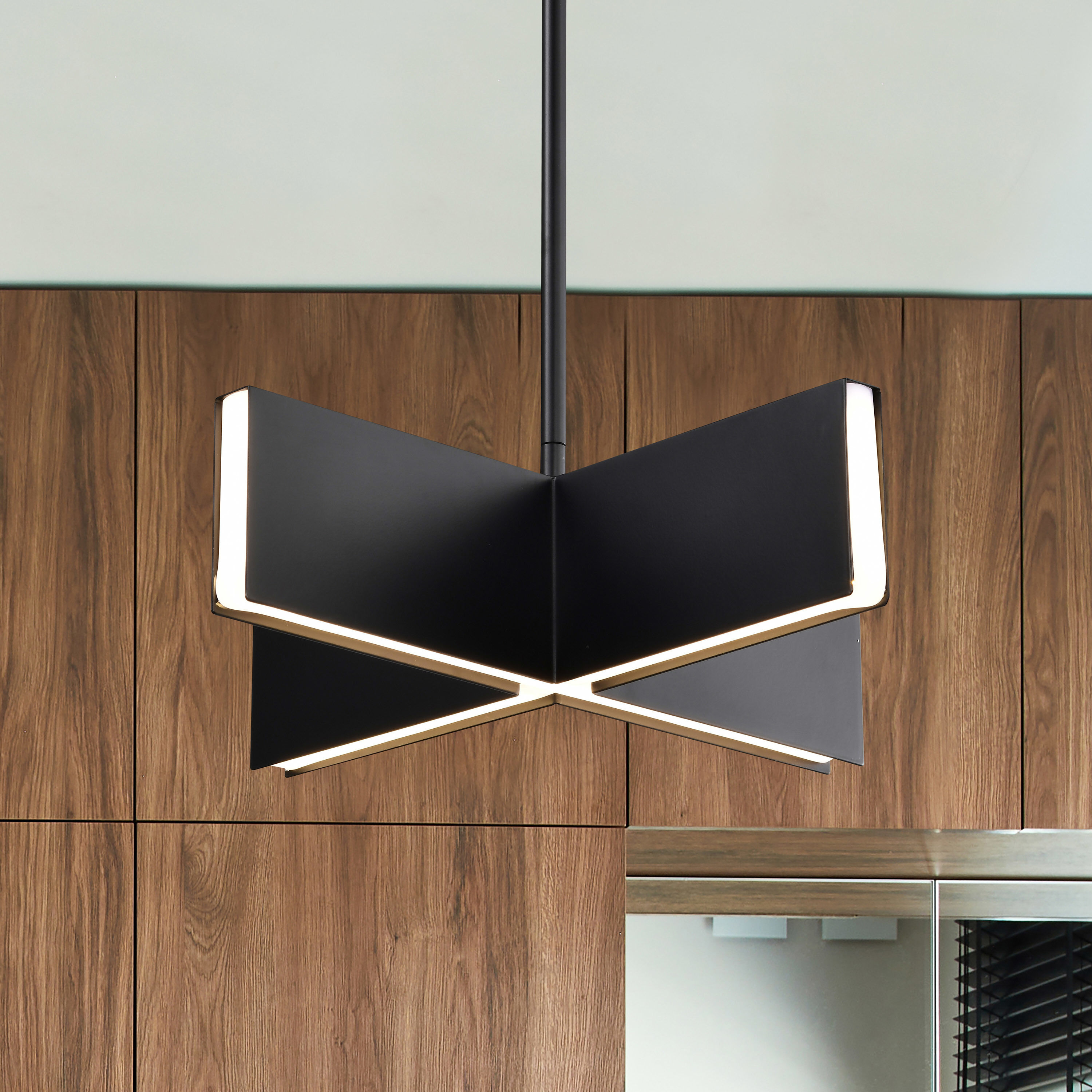 Blaine LED 15.75 inch Matte Black Pendant Ceiling Light