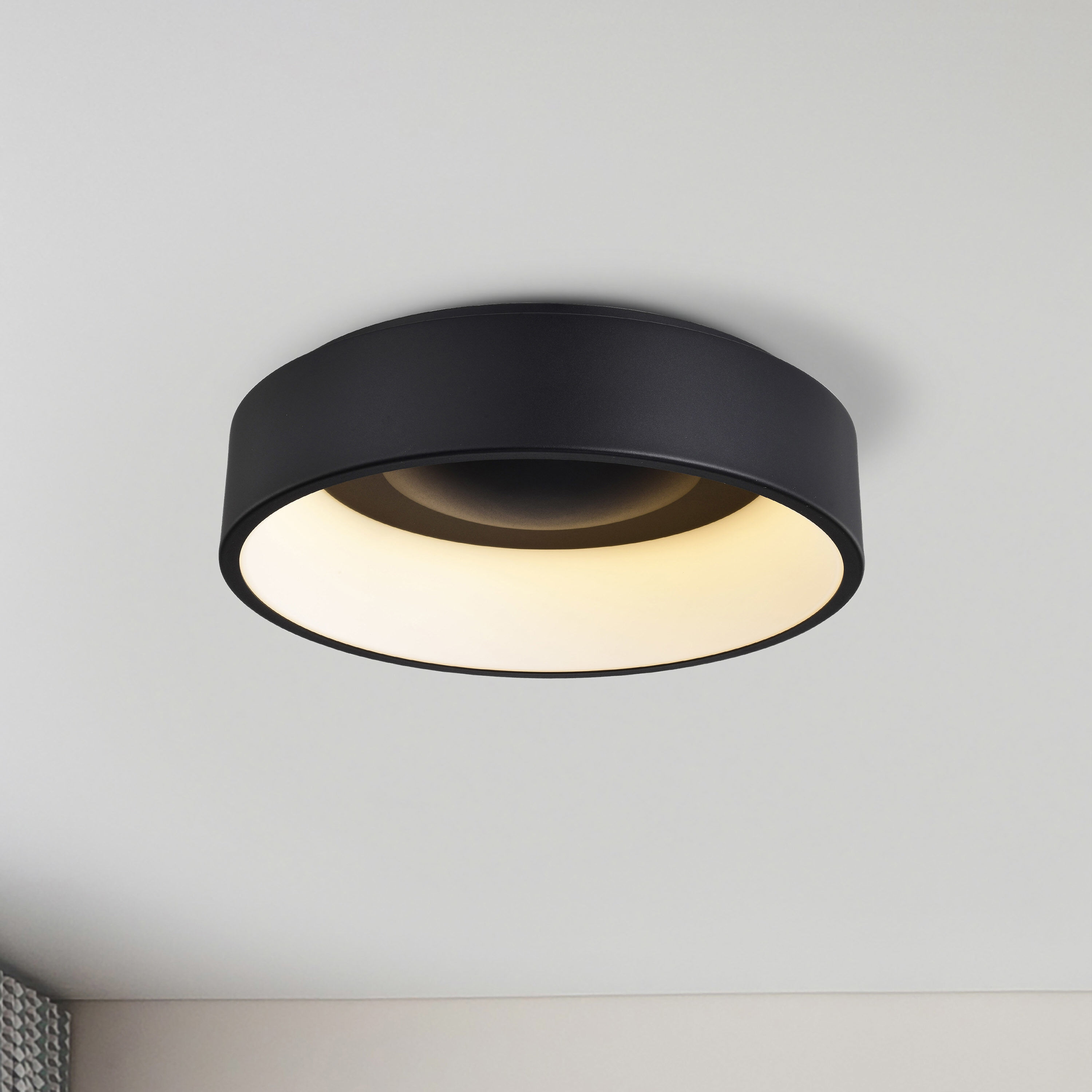 Orbit LED 18 inch Black Flush Mount Ceiling Light