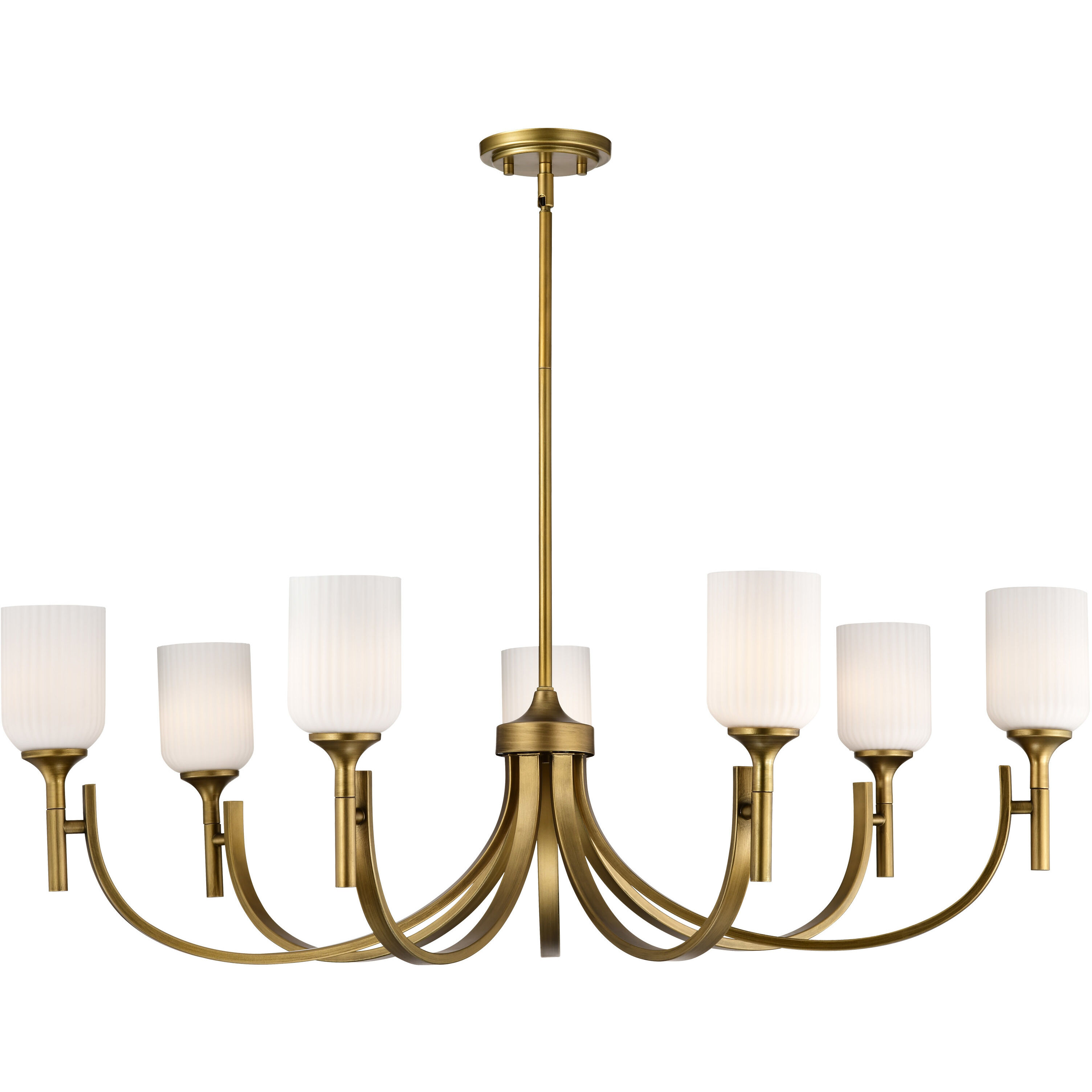 Solara 40 inch Natural Brass Chandelier Ceiling Light