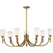Solara 40 inch Natural Brass Chandelier Ceiling Light