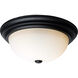 Brentwood 3 Light 15.25 inch Matte Black Flush Mount Ceiling Light