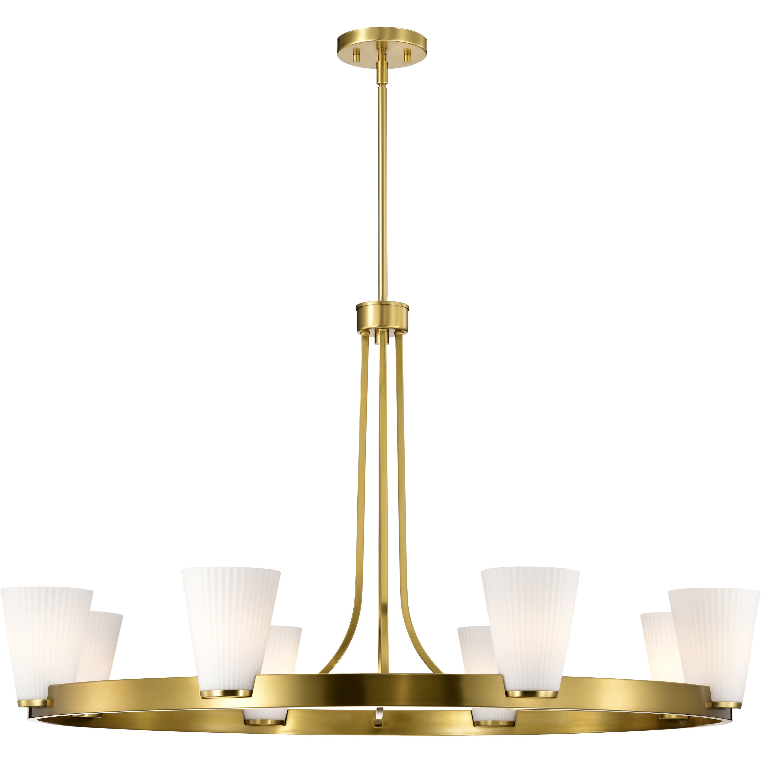 Royale 40 inch Burnished Brass Chandelier Ceiling Light