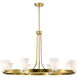 Royale 40 inch Burnished Brass Chandelier Ceiling Light