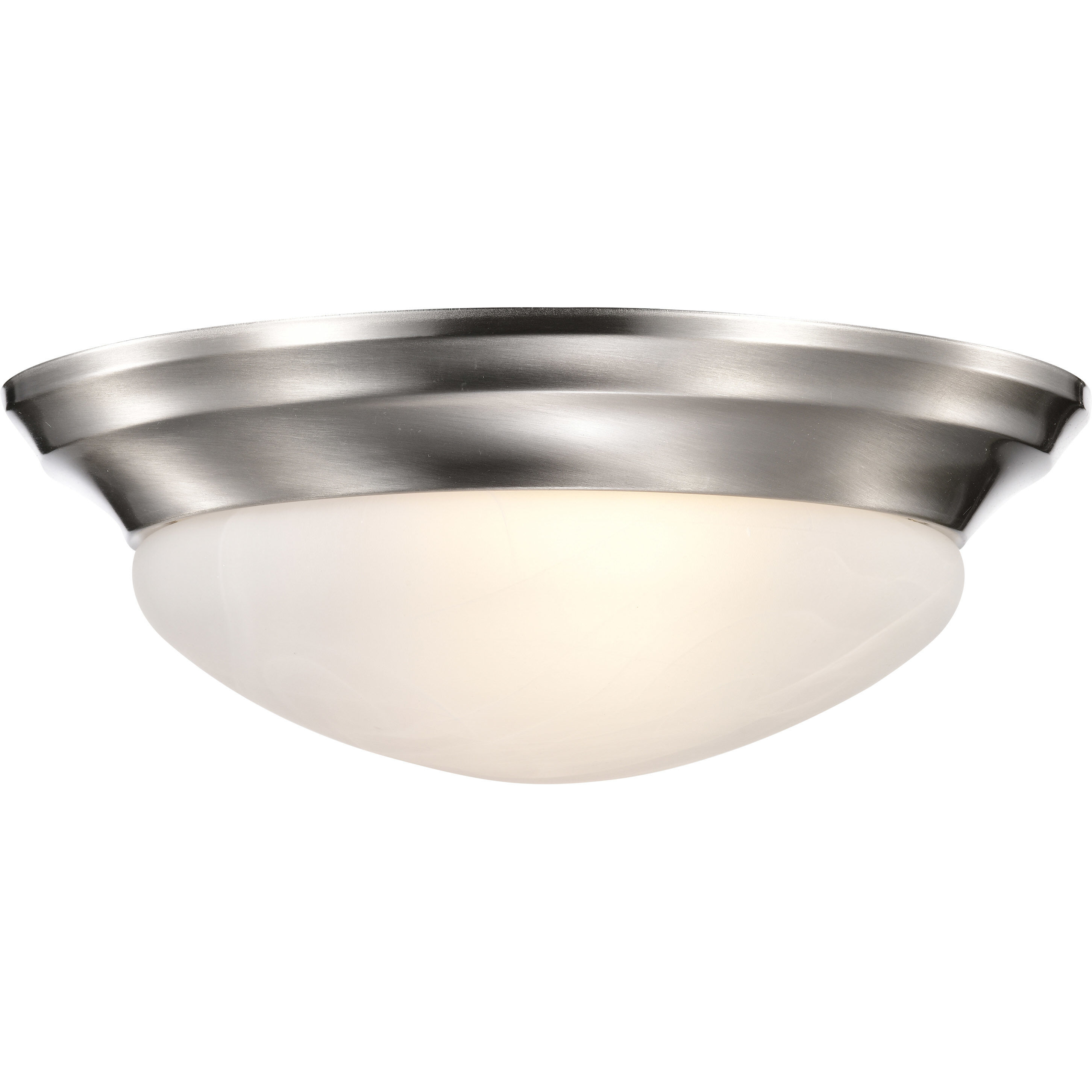 Brentwood 2 Light 14 inch Brushed Nickel Flush Mount Ceiling Light