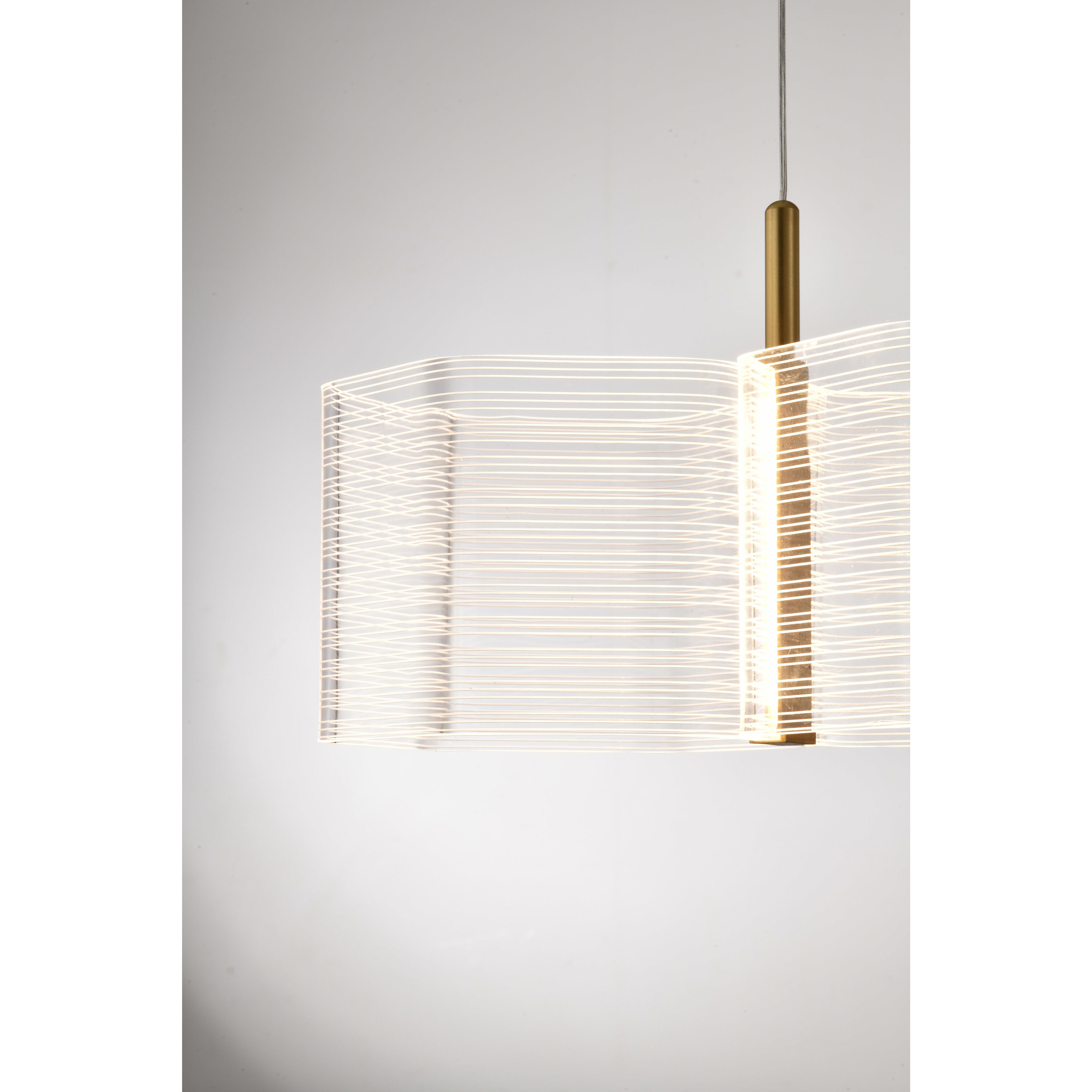 Kenzo LED 7.63 inch Polished Anodized Bronze Pendant Ceiling Light
