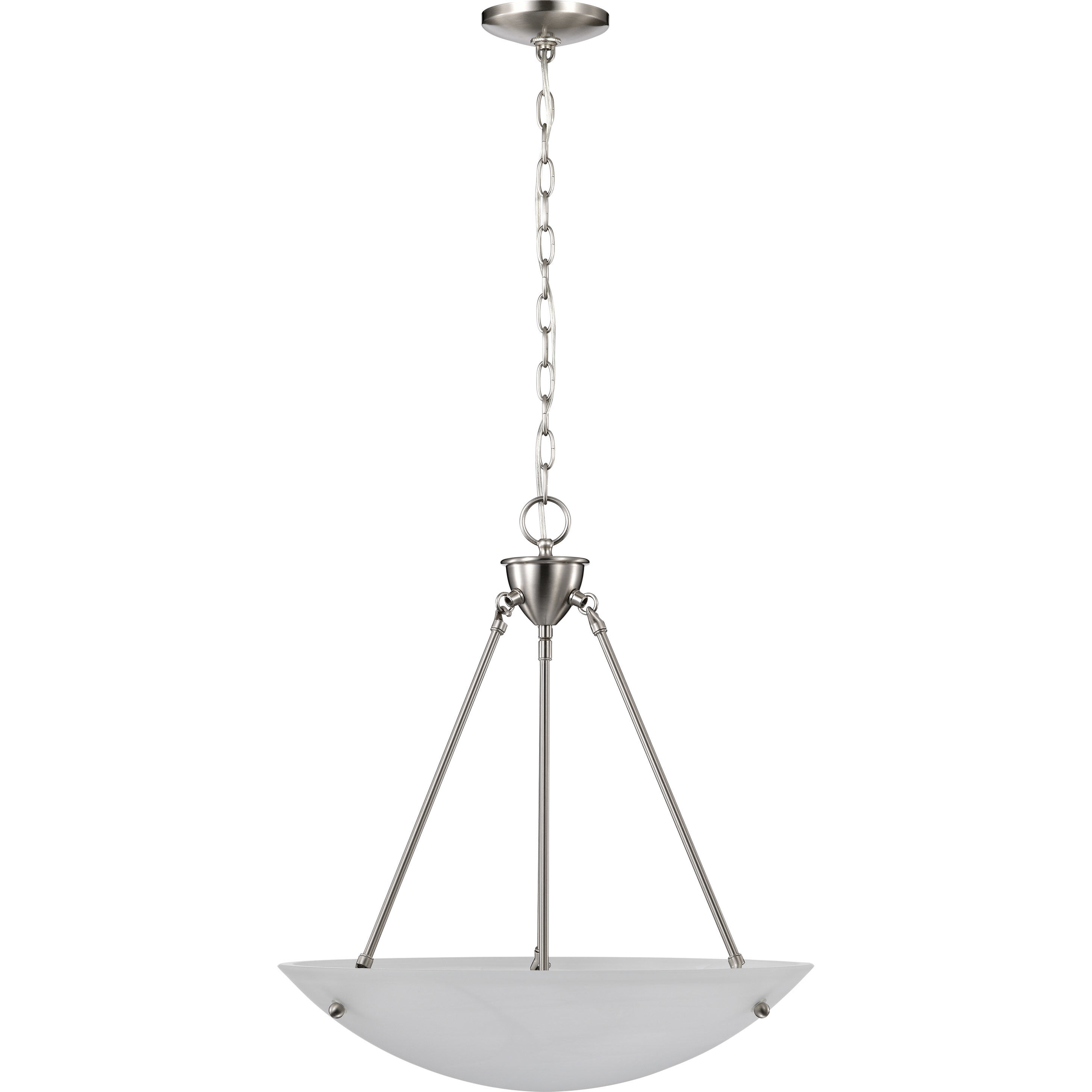 Brentwood 3 Light 23 inch Brushed Nickel Pendant Ceiling Light