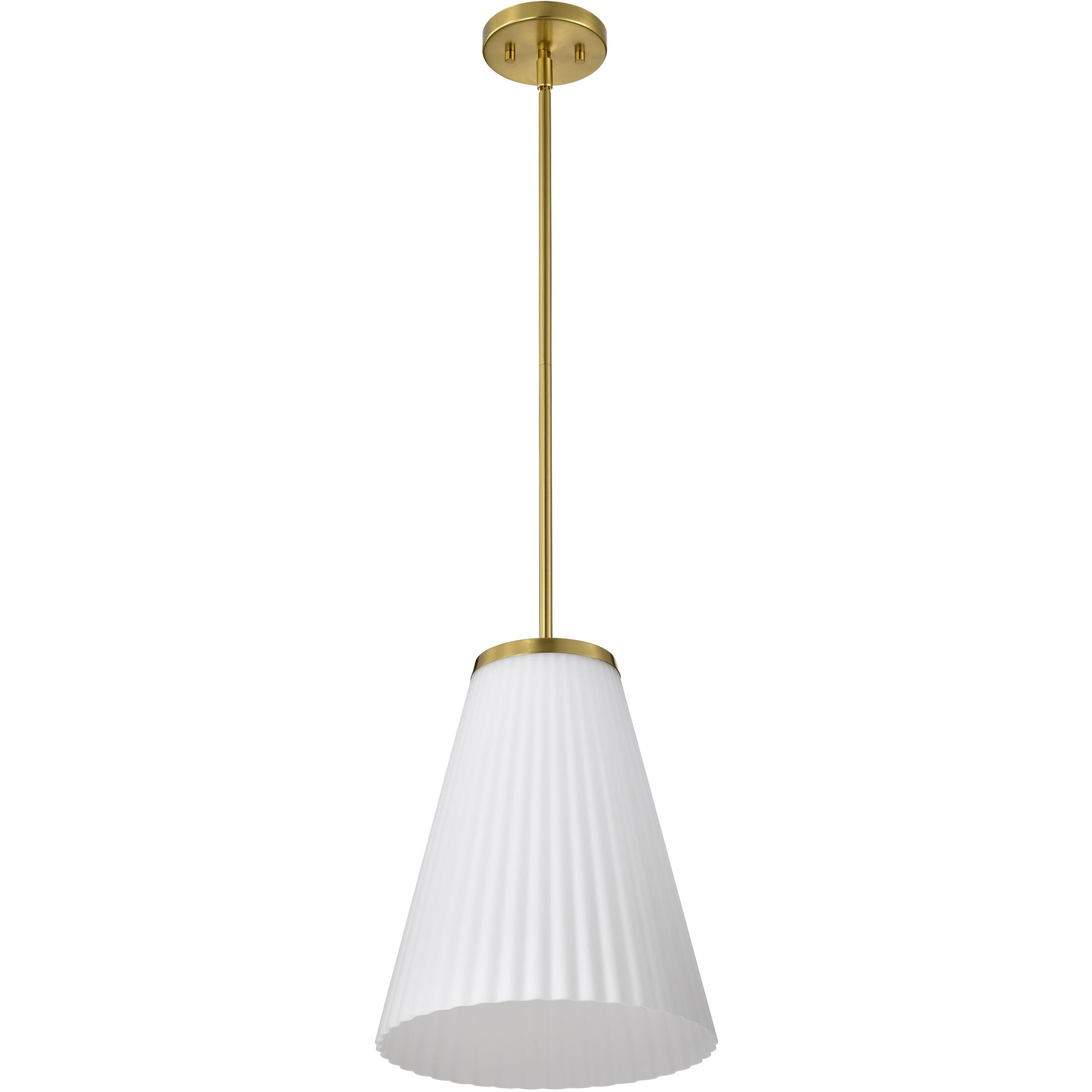Royale 12 inch Burnished Brass Pendant Ceiling Light