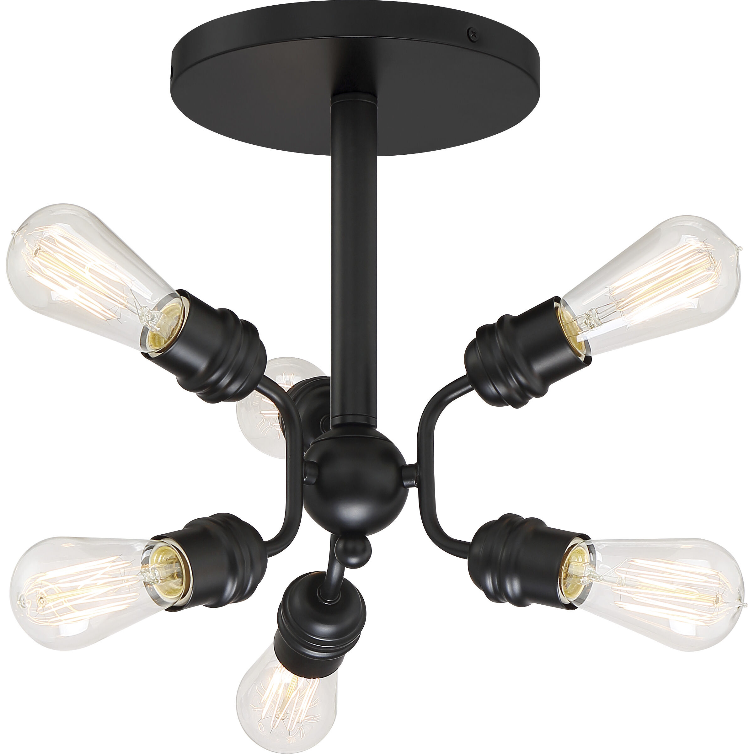 Nuvo Lighting Faraday 6 Light Semi Flush Black Finish