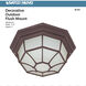 Brentwood 1 Light 11 inch Old Bronze Outdoor Flush Mount