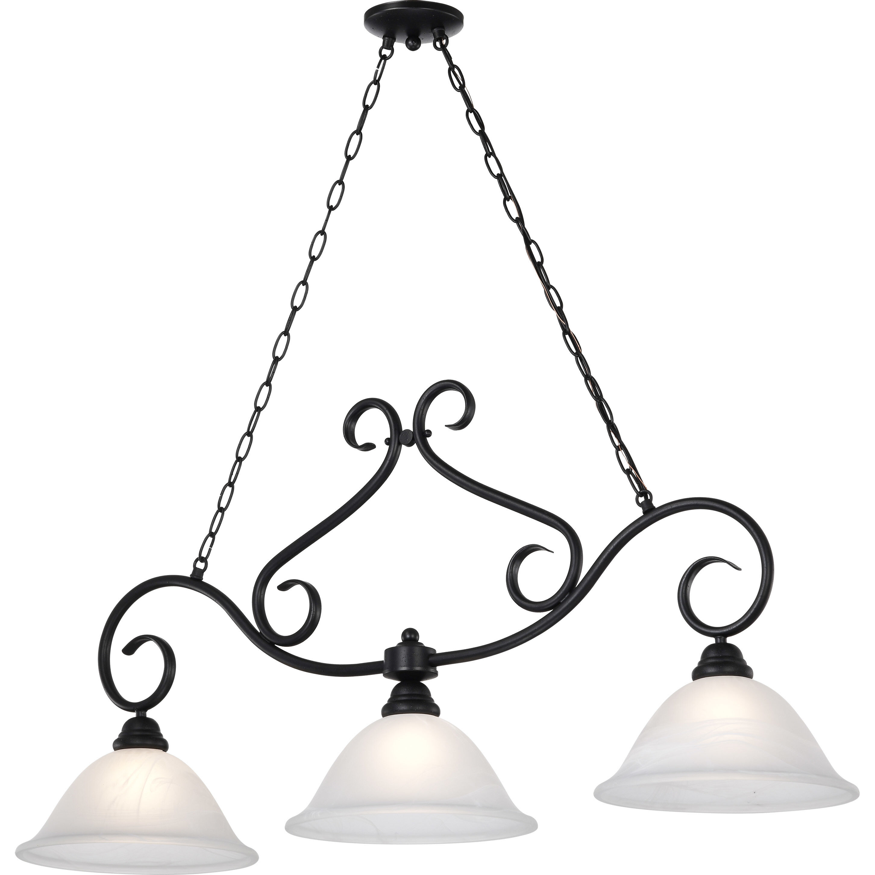 Castillo 3 Light 11.75 inch Textured Black Chandelier Ceiling Light