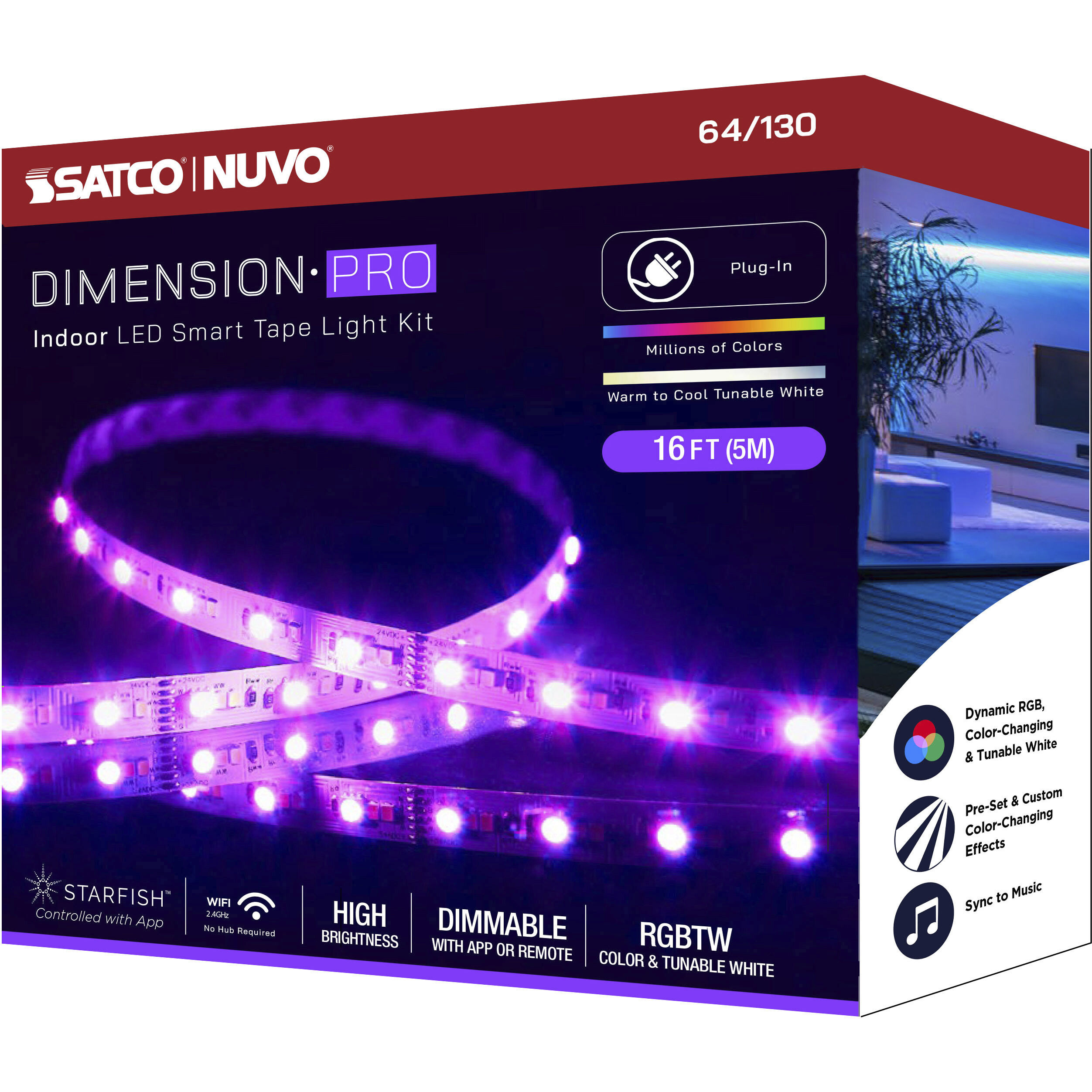 Dimension White 2700K 196.85 inch Tape Light